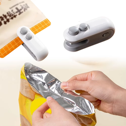 2 in 1 Sealer Cutter Portable Resealer Machine Vacuum Food Sealer Handheld Bag Sealing Machine for Food Storage Snacks Freshness