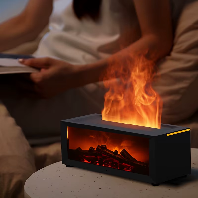 Fireplace Flame Aroma Diffuser | 3D Flame Ultrasonic Essential Oil Diffuser