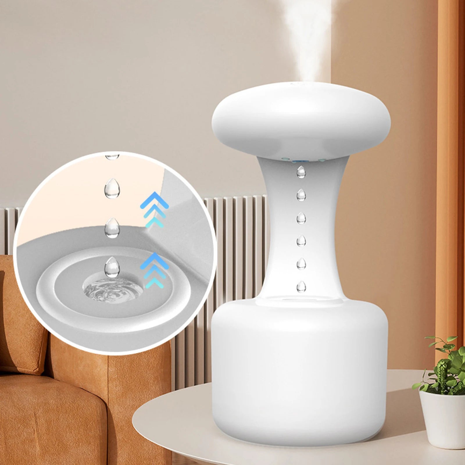 800ml Ultrasonic Anti Gravity - Desktop Mist Diffuser  